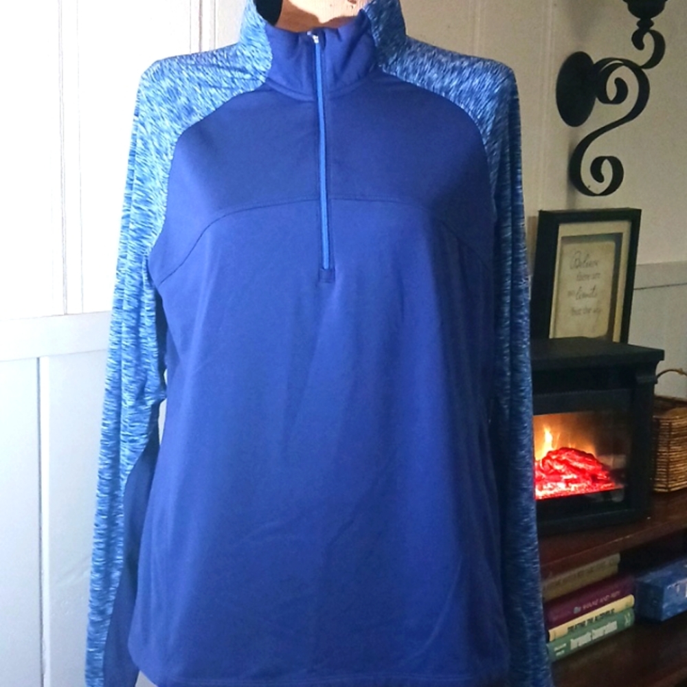 Danskin Now Activewear Top Purple Blue Ladies XL